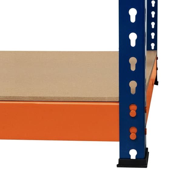 Garage Shelf S-Rax Racking System 180 x 180 x 60cm Steel Shelf 300kg Capacity Per Shelf Adjustable Layout Boltless Mounting 3 Support Rods Warehouse