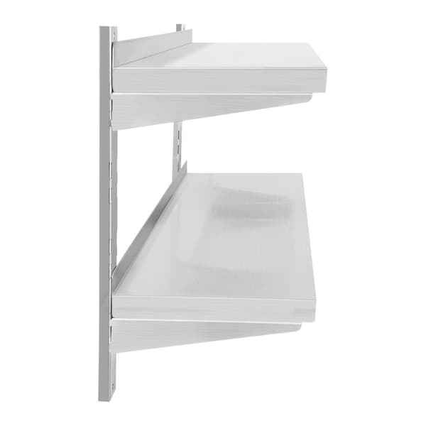 Dobbelthængende stålvæghylde, justerbar 120 cm