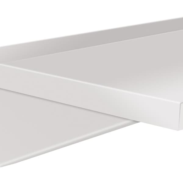 Vägghängd kökshylla av stål, upp till 80 kg, 150 x 40 cm