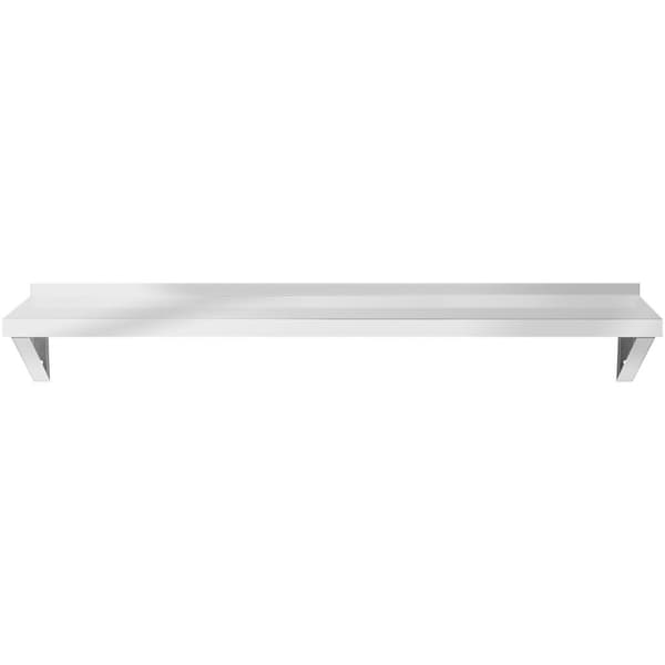 Vägghängd kökshylla av stål, upp till 80 kg, 150 x 40 cm