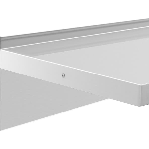 Væghængt køkkenhylde af stål, op til 80 kg, 120 x 40 cm