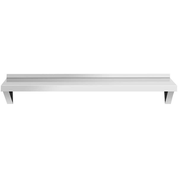 Væghængt køkkenhylde af stål, op til 80 kg, 120 x 40 cm