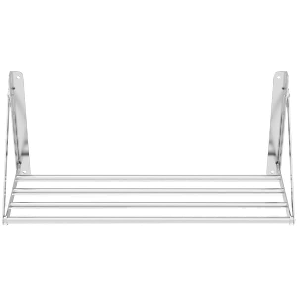 Vikbar vägghylla i rostfritt stål upp till 40 kg 80 x 30 cm