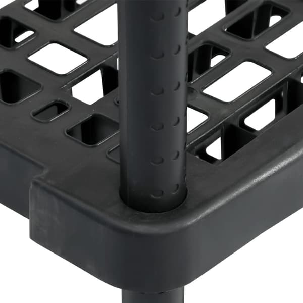 vidaXL Oppbevaringshylle 5 nivåer svart 93,5x45,5x194,5 cm PP