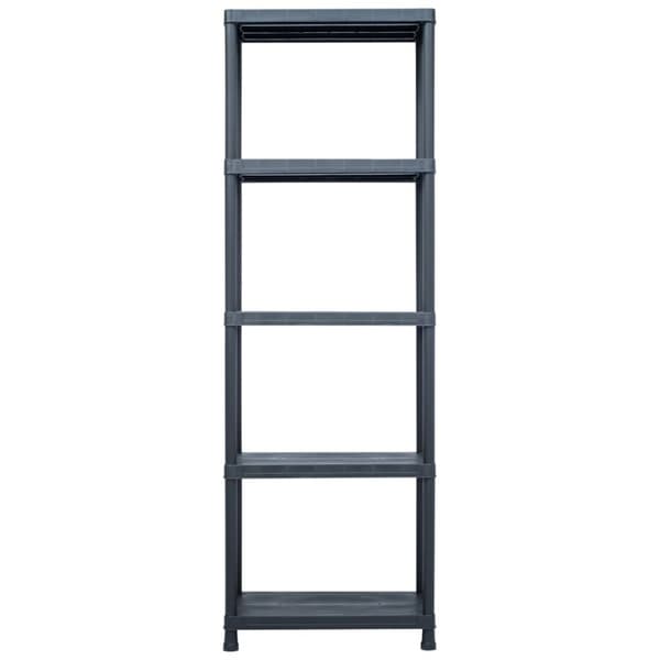 Förvaringshylla svart 125 kg 60x30x180 cm plast