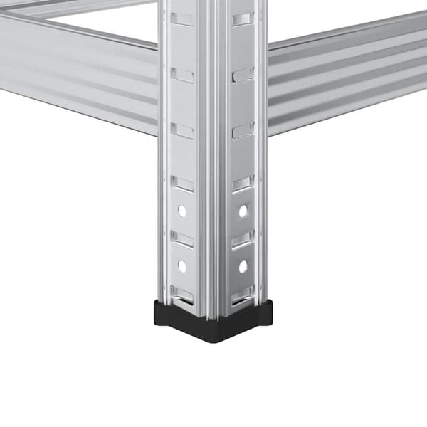 vidaXL Däckhylla 2 lager silver 110x40x180 cm stål och konstruerat trä
