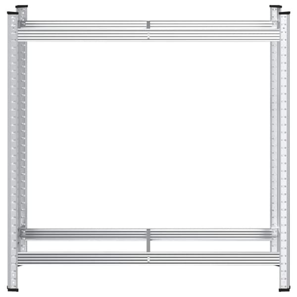 vidaXL Däckhylla 2 lager silver 110x40x109 cm stål