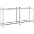 Miniatyrbilde 3 av 11: vidaXL Dekkhyller 2 lag 2 stk sølv 110x40x109 cm stål