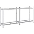 Miniatyrbilde 7 av 11: vidaXL Dekkhyller 2 lag 2 stk sølv 110x40x109 cm stål