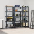 Miniatyrbilde 4 av 11: vidaXL Oppbevaringshyller 5 lag 3 stk antrasitt stål og konstruert tre