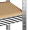 Miniatyrbilde 9 av 11: vidaXL Oppbevaringshyller 5 lag 3 stk sølv stål og konstruert tre