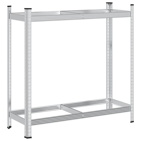 vidaXL 2-lags dækhylde 110x40x109 cm stål sølvfarvet