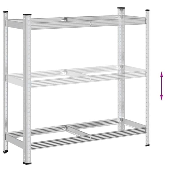 vidaXL 2-lags dækhylde 110x40x109 cm stål sølvfarvet