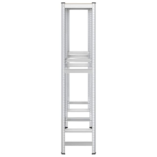 vidaXL Dekkhyller 2 lag 2 stk sølv 110x40x180cm stål og konstruert tre