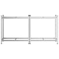 Pikkukuva 5 / 11: vidaXL 2-kerroksiset rengashyllyt 2 kpl hopea 110x40x109 cm teräs