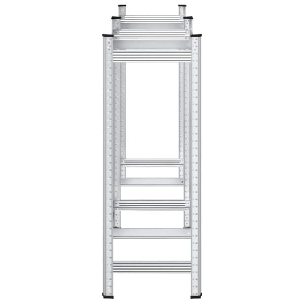 vidaXL 2-kerroksiset rengashyllyt 2 kpl hopea 110x40x109 cm teräs
