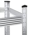 Pikkukuva 9 / 11: vidaXL 2-kerroksiset rengashyllyt 2 kpl hopea 110x40x109 cm teräs