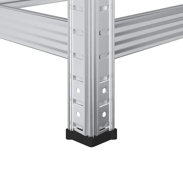 vidaXL 2-kerroksiset rengashyllyt 2 kpl hopea 110x40x109 cm teräs