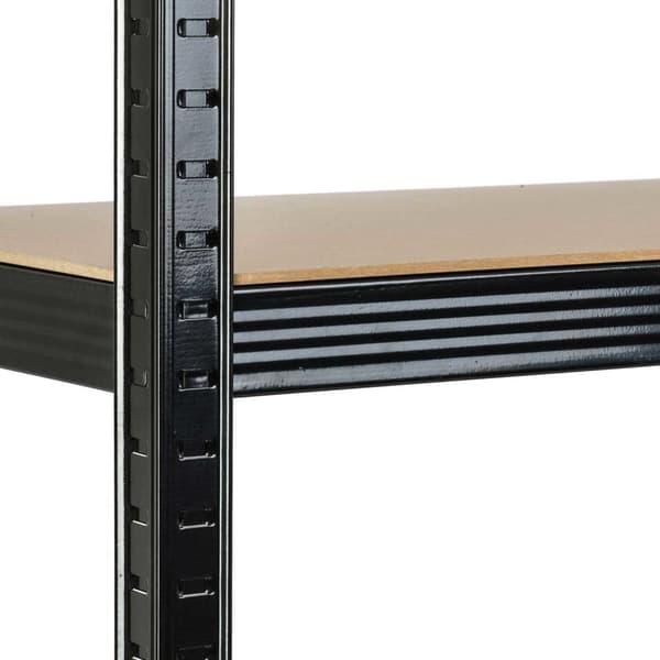 Elegant svart MDF-förvaringsskåp för kontor & hemmakontor, 5 hyllor, 750kg kapacitet