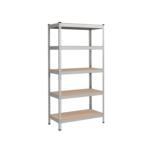 Hylly, SONGMICS raskaan kuorman hylly, 45x90x180 cm, hopea