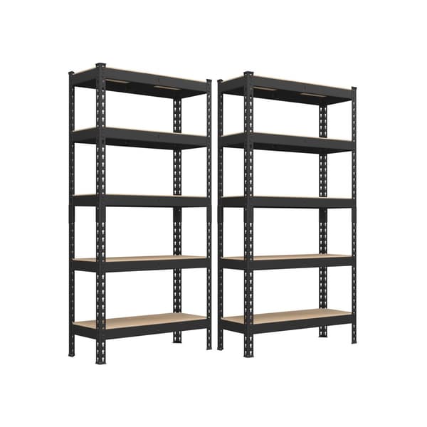 Hylla, SONGMICS Schwerlastregal 2er Set, 30x75x150 cm, Svart