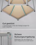 Pikkukuva 4 / 6: Hylly, SONGMICS Kulmahylly 5 tasoa, 90x90x180 cm, Hopea-Natural Beige.
