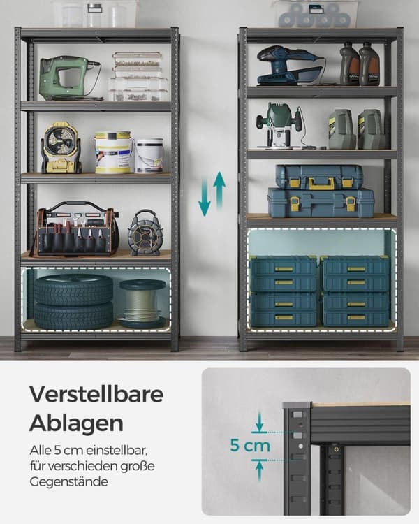 Hylde, SONGMICS, 50x100x200 cm, Grå