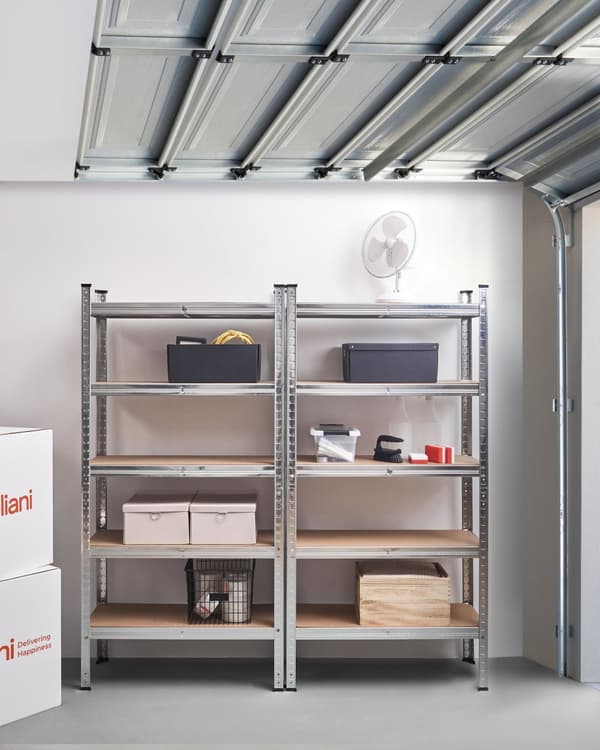 Reol Sølv Metall 150 cm 5 hyller Frittstående Moderne design Oppbevaringshyller Garasje