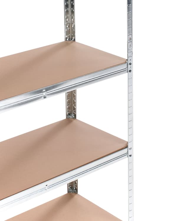 Sett med 2 reoler Sølv Metall 180 cm 5 hyller Frittstående Moderne design Oppbevaringshyller Garasje