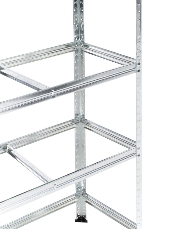 Sett med 2 reoler Sølv Metall 180 cm 5 hyller Frittstående Moderne design Oppbevaringshyller Garasje
