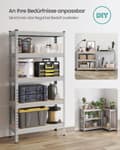 Miniatyrbild 6 av 6: Robust hylla, SONGMICS GLR300E01, 30x75x150 cm, Silver