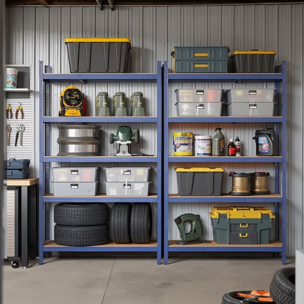 Robust hylla, SONGMICS GLR060Q01, 200x120x60 cm, Blå