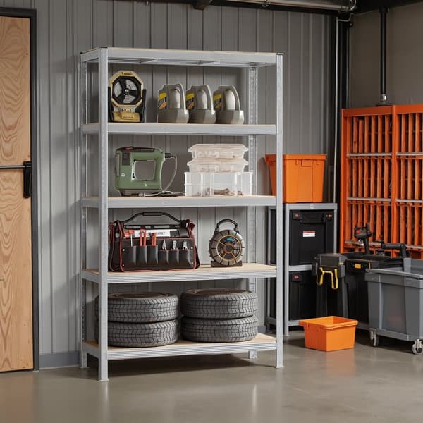 Kraftig hylde, SONGMICS GLR060Q01, 200x120x60 cm, Blå