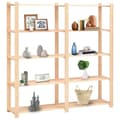 Miniatyrbild 2 av 2: Förvaringshylla 5 hyllor 5 st 170x38x170 cm massiv furu 500 kg