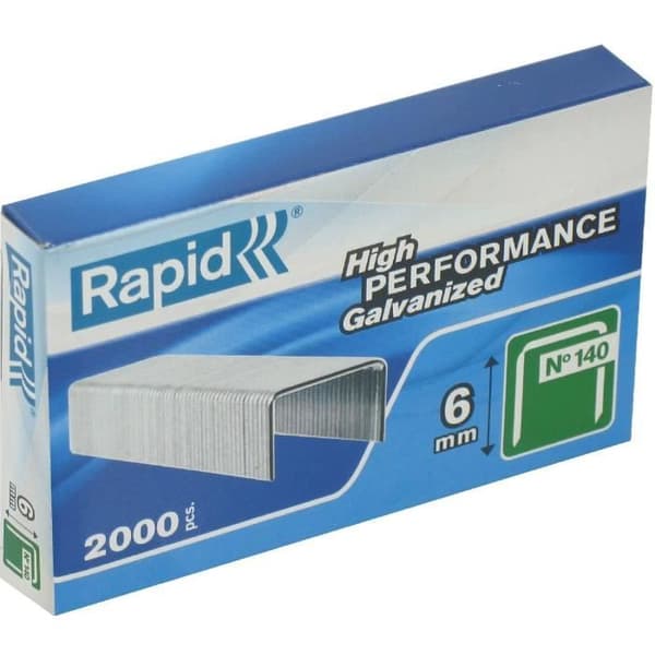 RAPID Staples nr 140/6 i platt tråd 2000 st