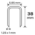 Pikkukuva 8 / 10: Galvanoidut niitit pneumaattiseen nitojaan (14-570), GA18, tyyppi 90 (4K), pituus 38 mm, 4000 s