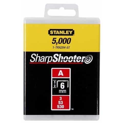 Kartong med 1000 häftklammer typ A STANLEY - 1-TRA204T - 6 mm
