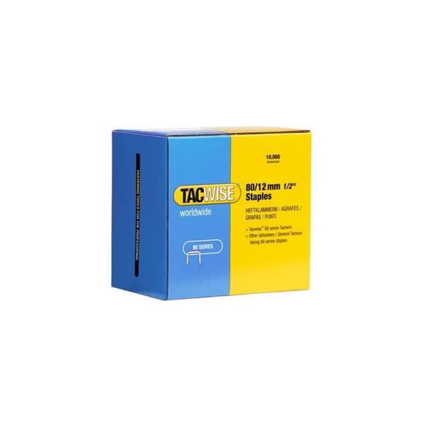 Kartong med 10000 galvaniserade häftklammer typ 80 L. 12 mm - TA-0384 - Tacwise