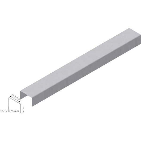 Häftklamrar - PREBENA - VX06CNK - Galvaniserat stål - Förpackning - 6000 st.