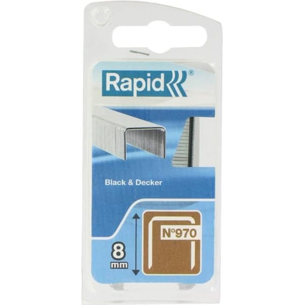 RAPID Galvaniserade häftklamrar - Flat tråd - N ° 970/8 mm