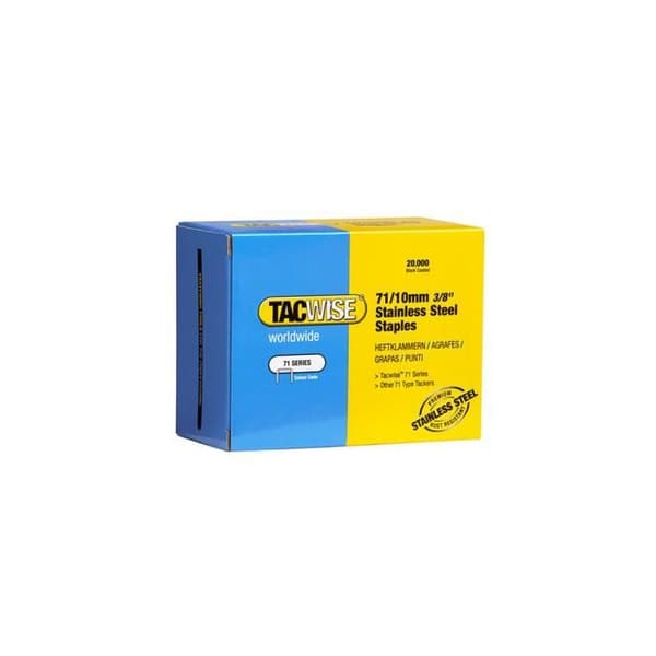 Klammer i rostfritt stål typ 71 L. 10 mm - TA-0375 - Tacwise