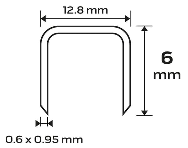 Galvanoidut niitit pneumaattiseen nitojaan (14-572), GA21, tyyppi 80 (380), pituus 6 mm, 4000 s