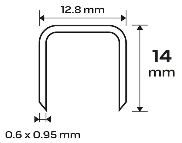 Galvanoidut niitit pneumaattiseen nitojaan (14-572), GA21, tyyppi 80 (380), pituus 14 mm, 4000
