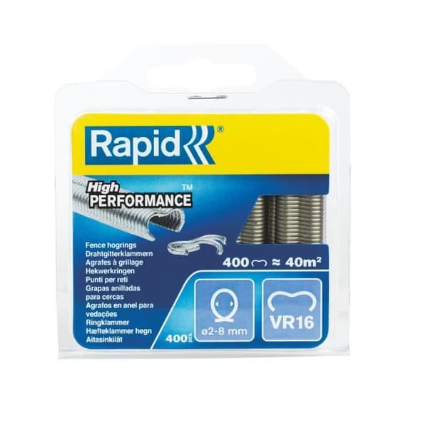 Trådnätklammer VR16 Rapid Agraf galvaniserad 400 agr