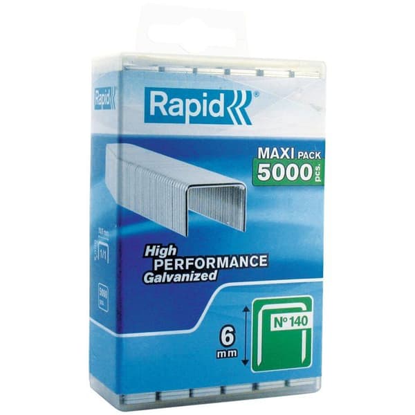 Plattrådsklammer nr 140 6mm låda med 5000 - RAPID - 40303088