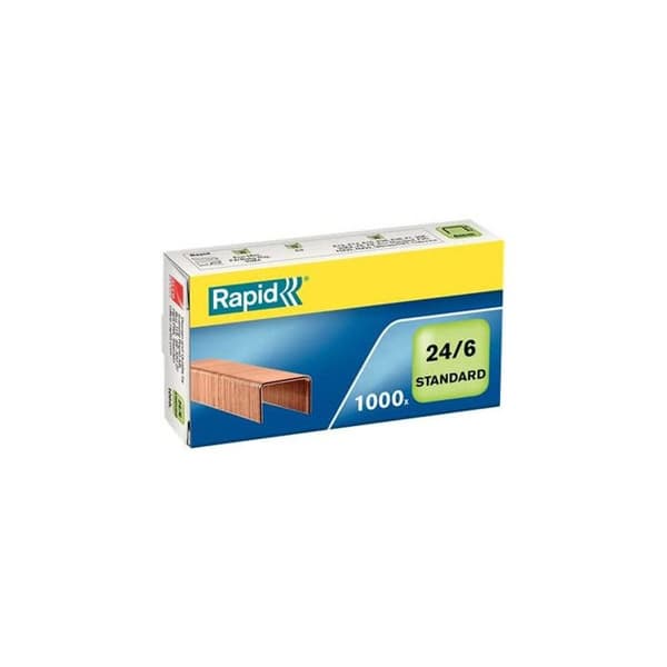 Häftklamrar 24/6 mm Standard - RAPID - Kartong med 1000 st