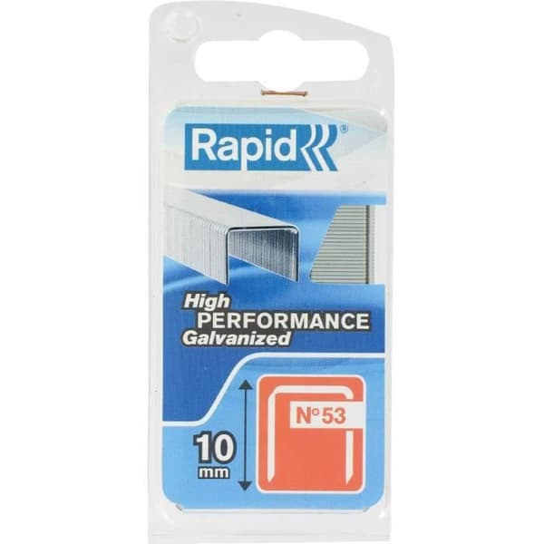 RAPID Galvaniserade häftklamrar - Fin tråd - N ° 53/10 mm