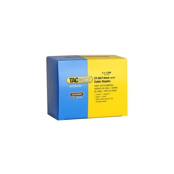 Kabelklammer CT60 L. 14 mm - TACWISE - TA-0356 - Galvaniserat stål - Pack - Manual - N° 53 - Typ U