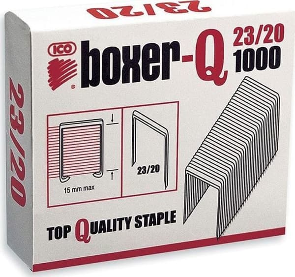Agrafe Ico boxer - ISAXB23/20 - Agrafer, 23/20, galvaniserade, 1000 stycken.
