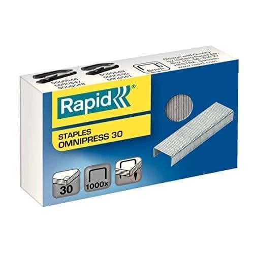 Agrafes - LEITZ - Rapid Supreme Omnipress 30 - 6mm - Grå - 1000 stycken